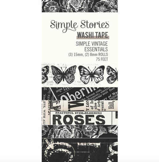 Simple Vintage Essentials - Washi Tape 5/Pkg - Simple Stories