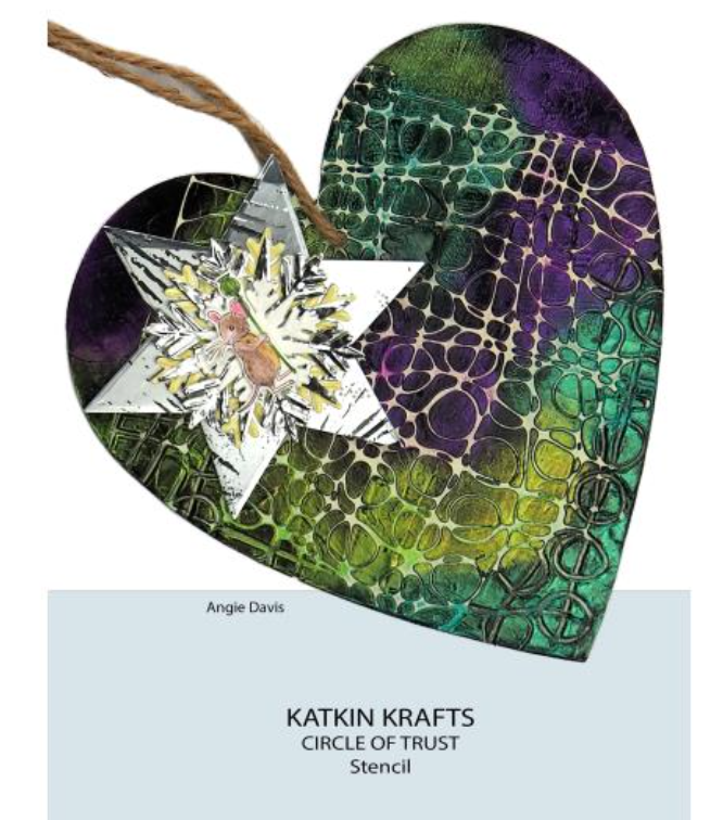 7x7 - Stencil - Circle Of Trust - Designer Katkin Krafts - Creative Expressions