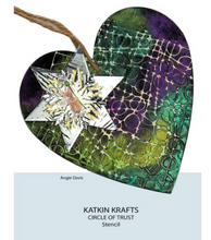 7x7 - Stencil - Circle Of Trust - Designer Katkin Krafts - Creative Expressions