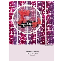 7x7 - Stencil - Circle Of Trust - Designer Katkin Krafts - Creative Expressions