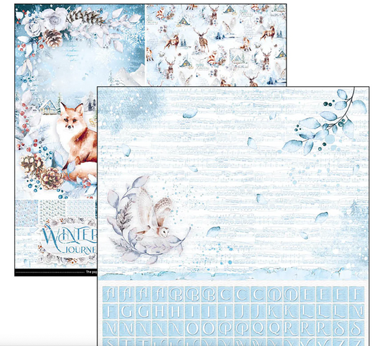 12x12 - Patterns Pad 8/Pkg - Winter Journey - Ciao Bella