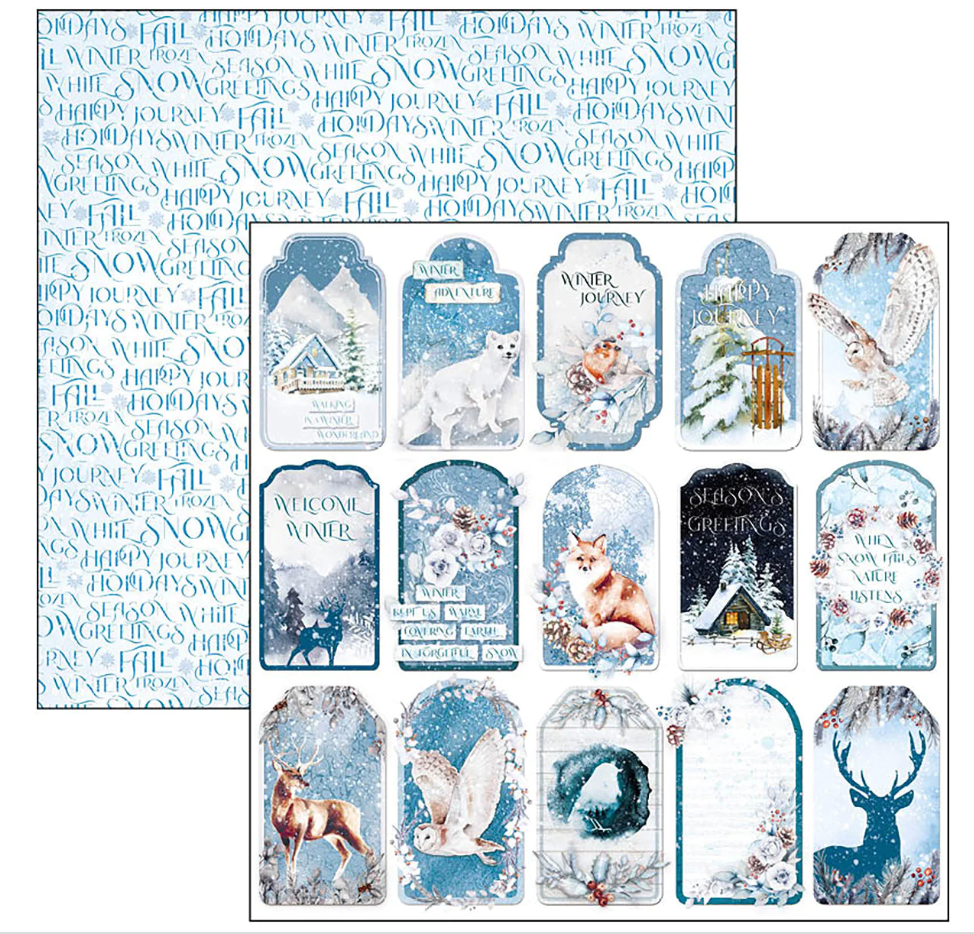 12x12 - Patterns Pad 8/Pkg - Winter Journey - Ciao Bella