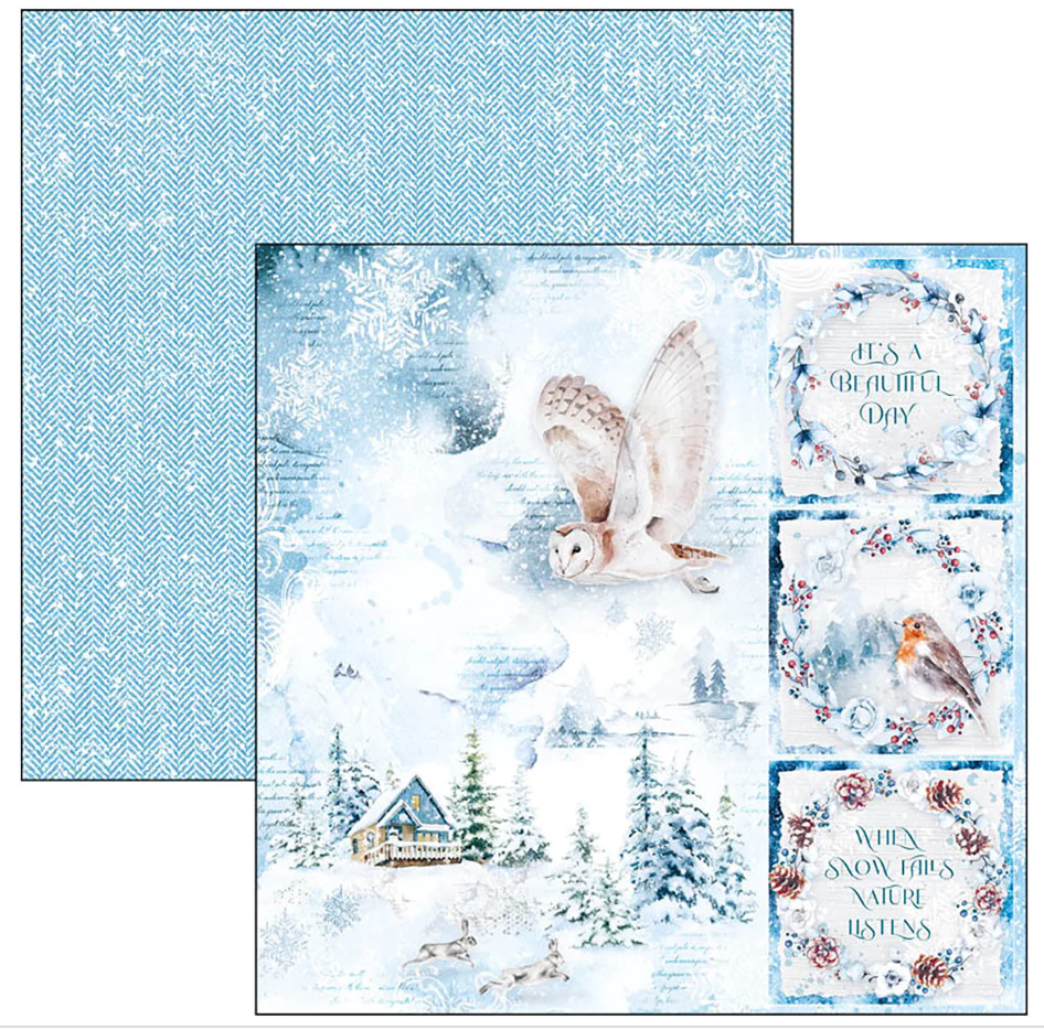 Ciao Bella Winter Journey 12x 12 Scrapbooking Paper Christmas