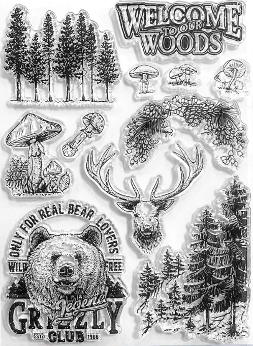 6x8 - Clear Stamp Set - Welcome To Our Woods - Ciao Bella