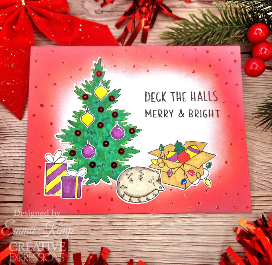 6x8 - Clear Stamp Set -Jane's Doodles - O Christmas Tree - Creative Expressions