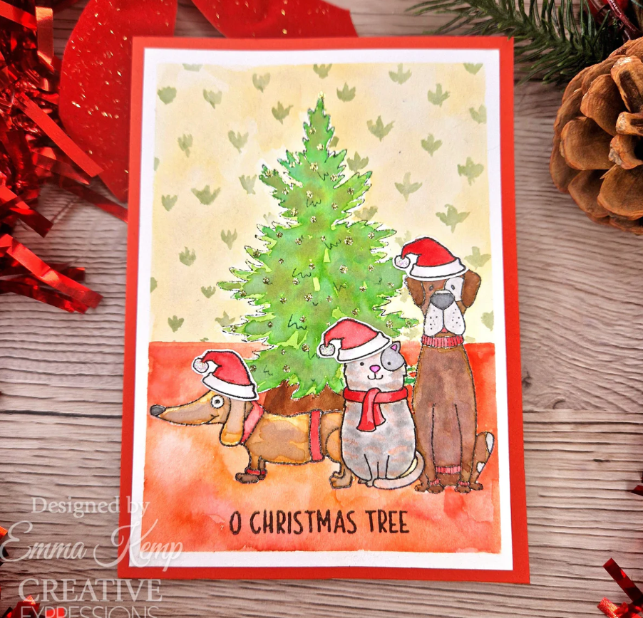 6x8 - Clear Stamp Set -Jane's Doodles - O Christmas Tree - Creative Expressions
