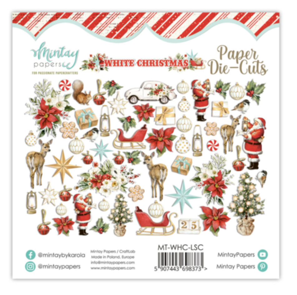 White Christmas - Paper Die-Cuts- 60 pcs - Mintay Papers