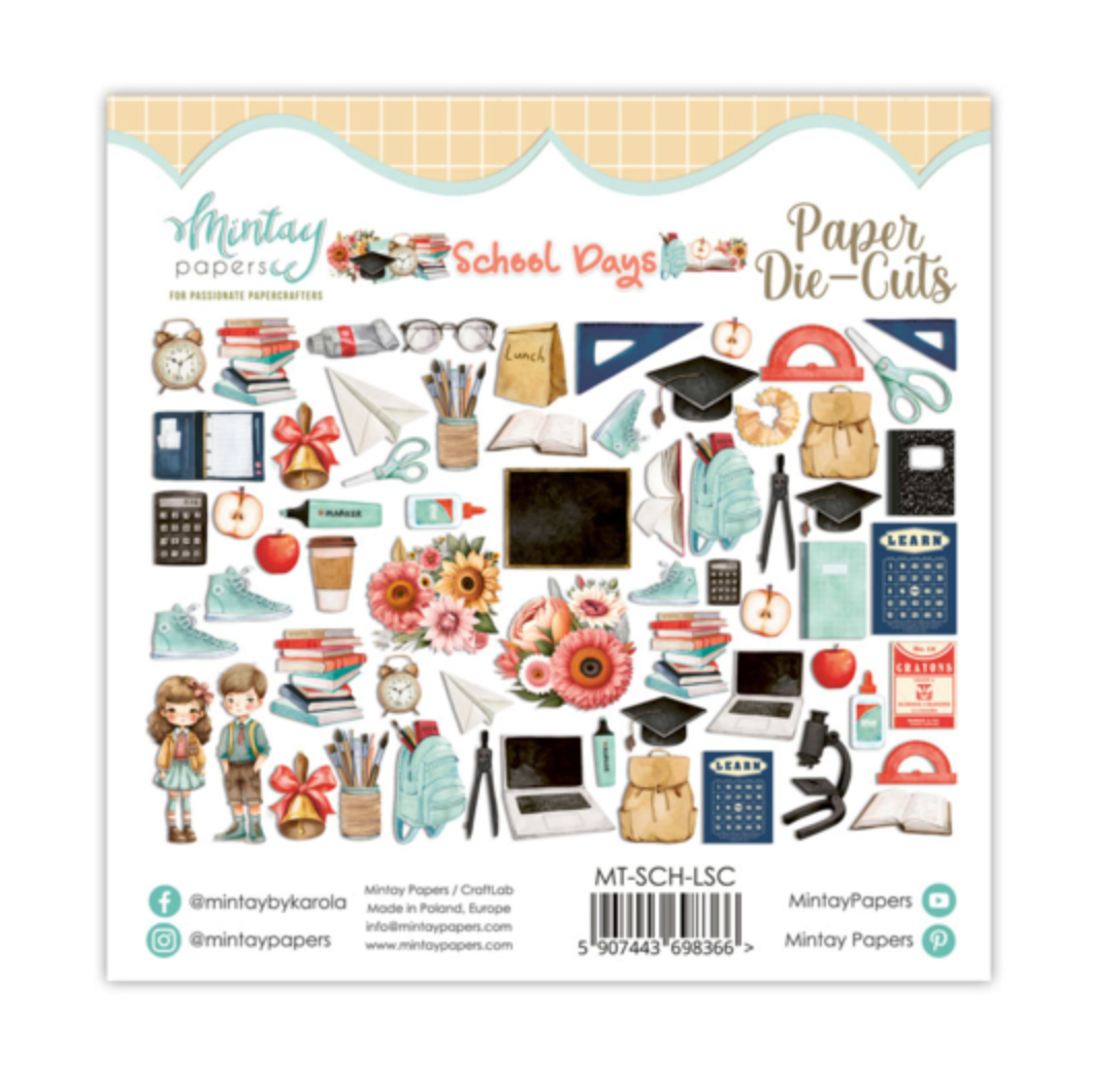 School Days - Paper Die-Cuts - 60 Pcs - Mintay Papers