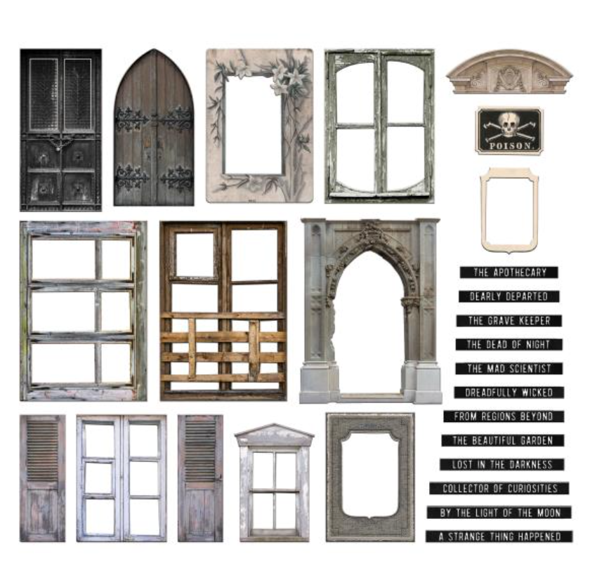 Baseboards and Transparencies - Halloween 2023 - Ideaology - Tim Holtz