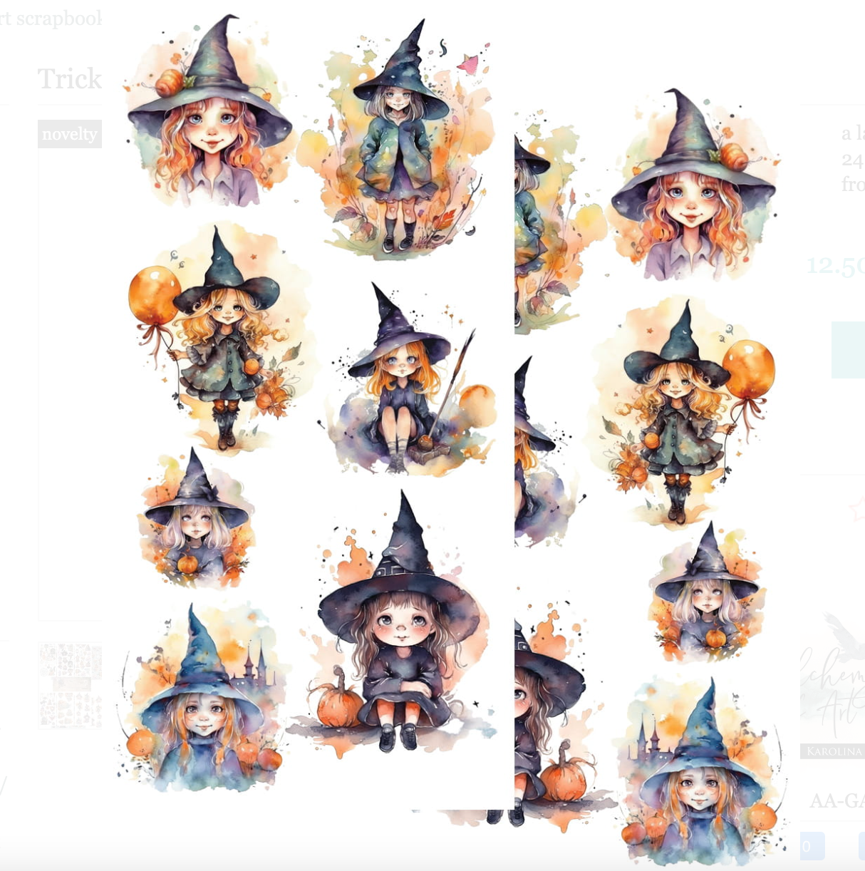 6x12 - Trick or Treat - Fussy Cutting Set - Alchemy Of Art