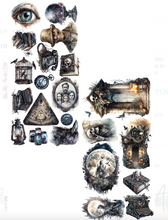 6x12 - White Lady- Art Journal Fussy Cutting Set - Alchemy Of Art