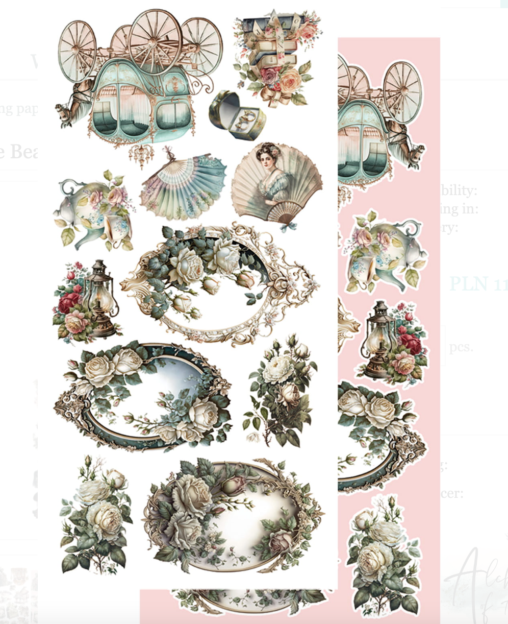 6x12 - Simple Beautiful - Fussy Cutting Set - Alchemy Of Art