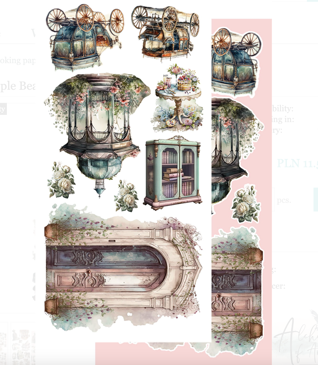 6x12 - Simple Beautiful - Fussy Cutting Set - Alchemy Of Art