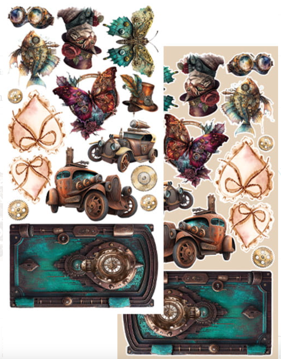 6x12 - Steampunk Dream - Fussy Cutting Set - Alchemy Of Art