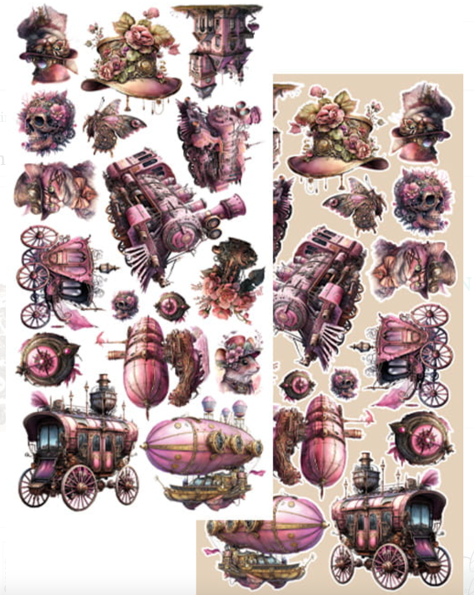 6x12 - Steampunk Dream - Fussy Cutting Set - Alchemy Of Art