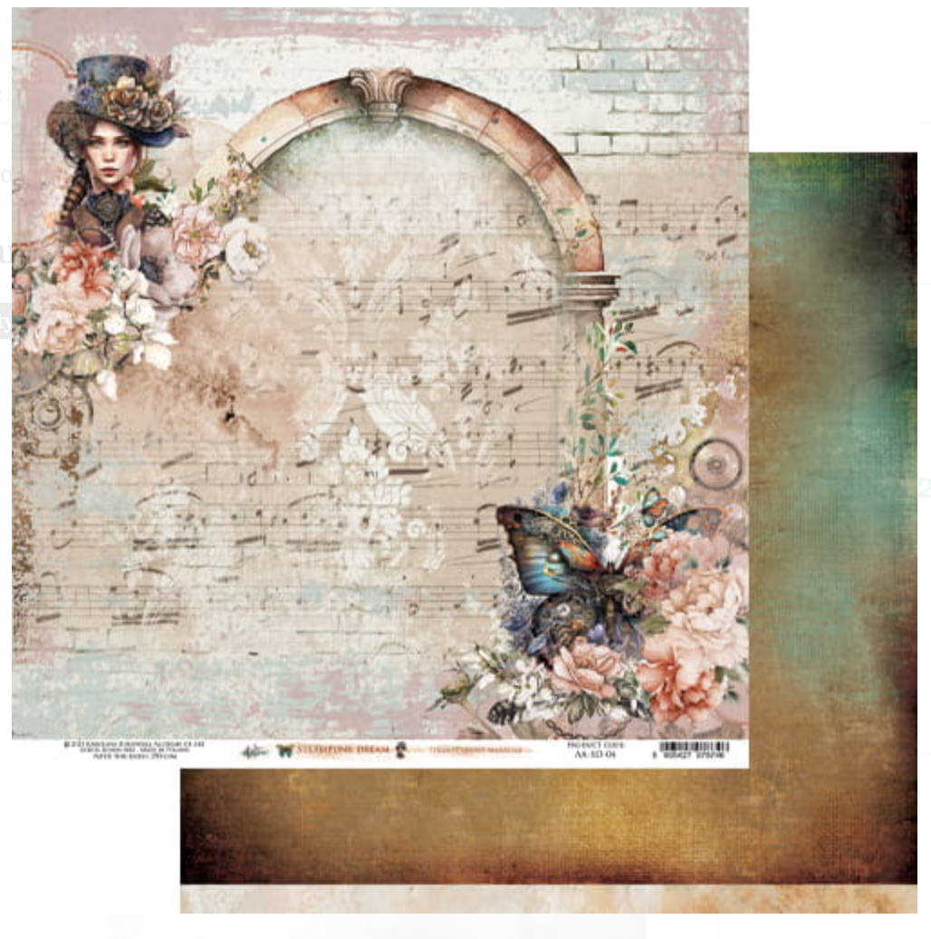 8x8 - Steampunk Dream - 12 Double Sided Papers - Alchemy Of Art