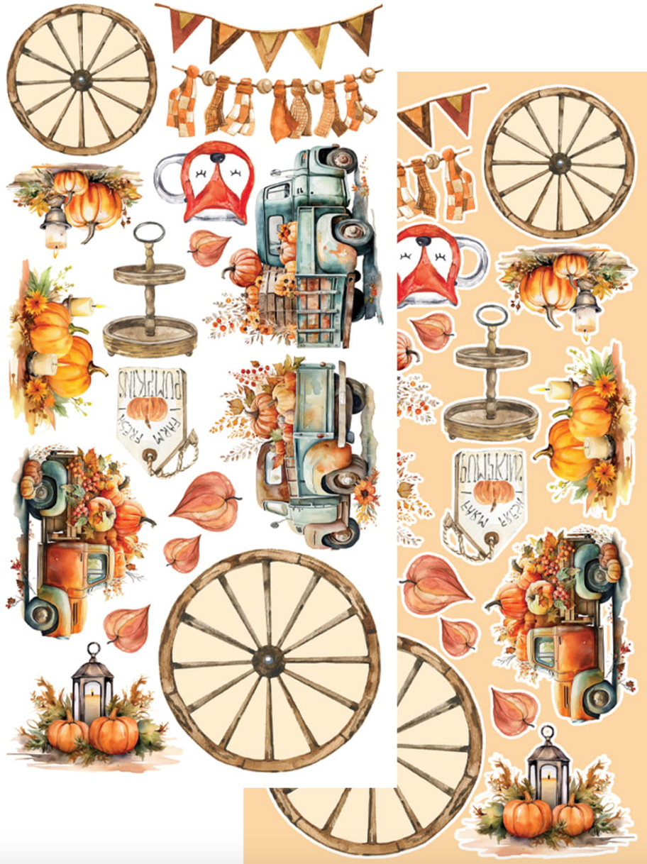 6x12 - Gold Autumn - Fussy Cutting Set - Alchemy Of Art