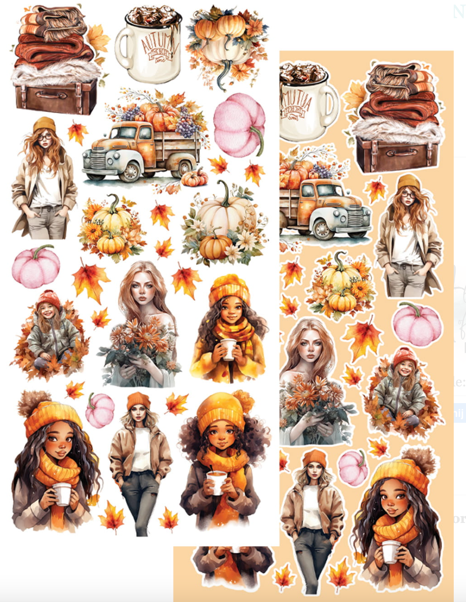 6x12 - Gold Autumn - Fussy Cutting Set - Alchemy Of Art