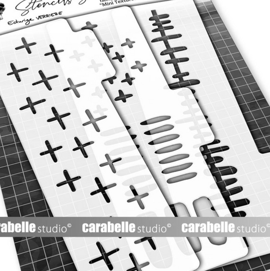 Stencils Set - Mini Textures - Minis by Edwige Verriere - Carabelle Studio