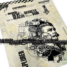 Unmounted A6 Stamp - Steampunk Man Portrait - Carabelle Studio