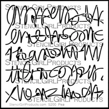 Stencil - Illegible Stencil - 6x6 - Stencil Girl