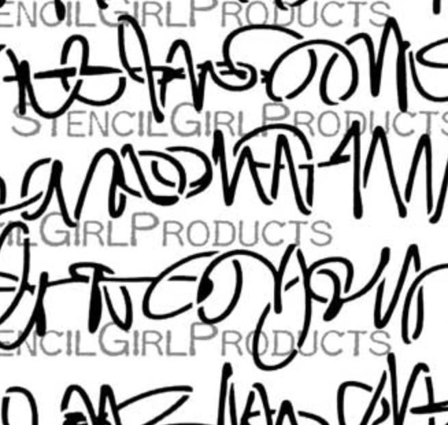 Stencil - Illegible Stencil - 6x6 - Stencil Girl