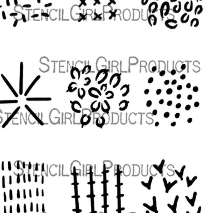 Stencil A4 - Stitch ATC - 9x12 - Stencil Girl