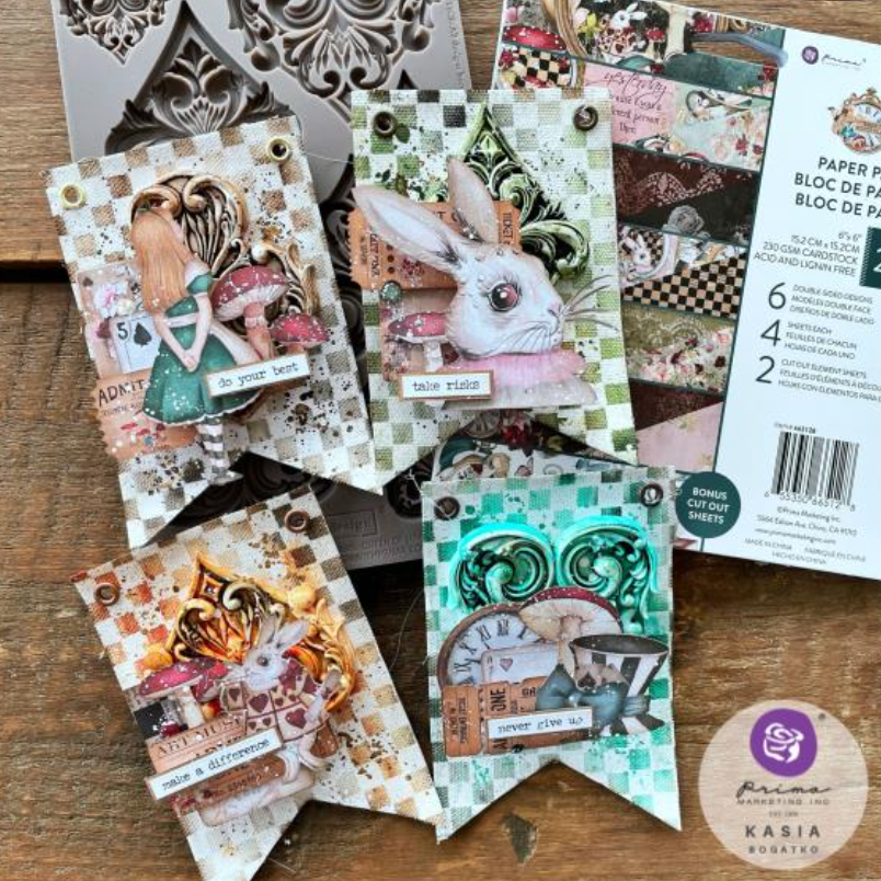 6x6 Paper Pad - Lost In Wonderland - Prima Marketing - Double Sided Paper Pad - 26/Pkg