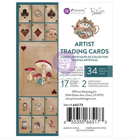 Playing Cards - Lost In Wonderland - Prima Marketing - 17 Designs/2 Sheets Each