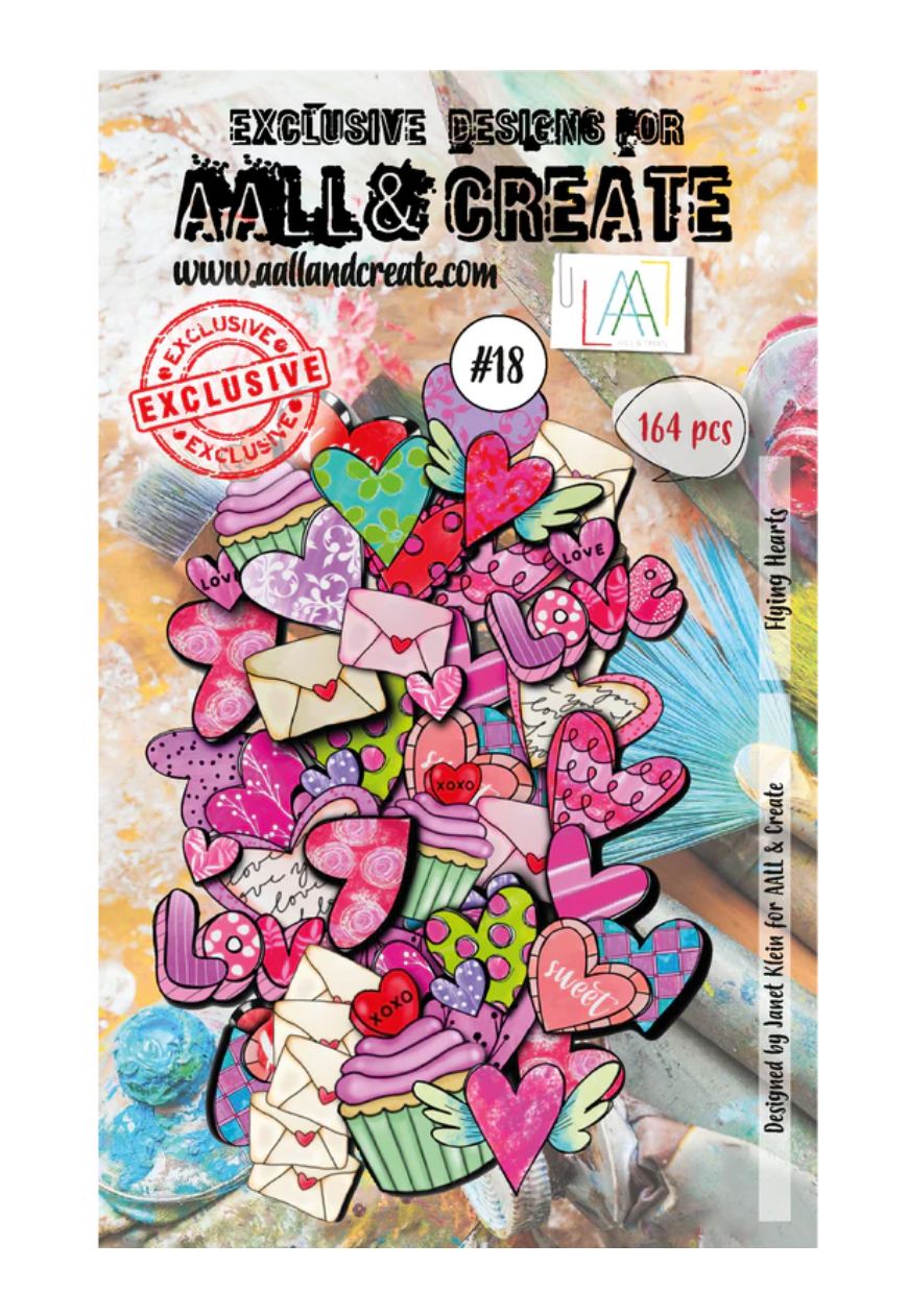 Ephemera - A6 - FLYING HEARTS - AALL and Create - Designer Janet Klein - #18