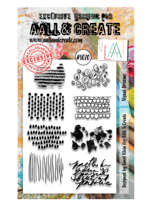 A6 - VISUAL DREAMS - Clear Stamp Set - AALL and Create - Designer Janet Klein - #1070