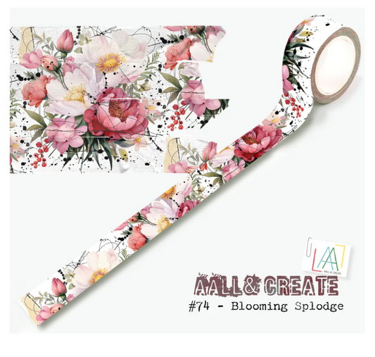 Aall and Create - Washi Tape - #74 - BLOOMING SPLODGE