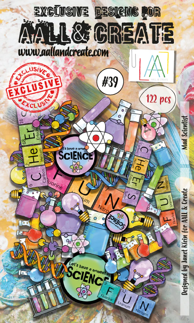 Ephemera - A6 - MAD SCIENTIST - AALL and Create - Designer Janet Klein - #39