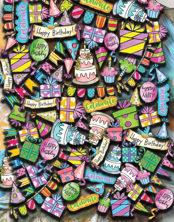 Ephemera - A6 - PALOOZA CONFETTI - AALL and Create - Designer Janet Klein - #20