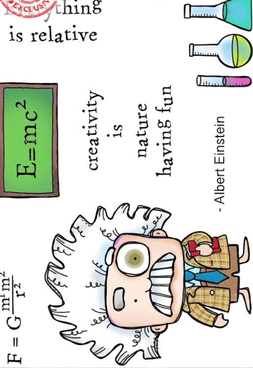 A7 - ALBERT EINSTEIN - Clear Stamp Set - AALL and Create - Janet Klein - #958