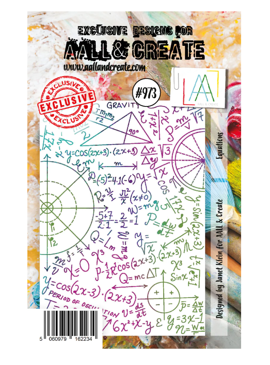 A7 - EQUATIONS - Clear Stamp - AALL and Create - Janet Klein - #973