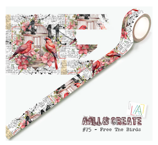 Aall and Create - Washi Tape - #75 - FREE THE BIRDS