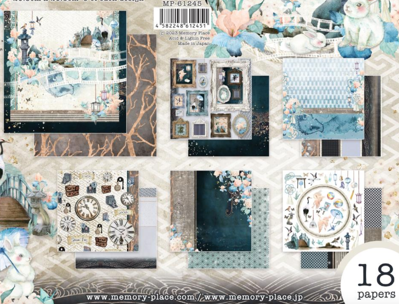 8x8 - Moon Bunny - Dream - Asuka Studio - Double Sided Paper