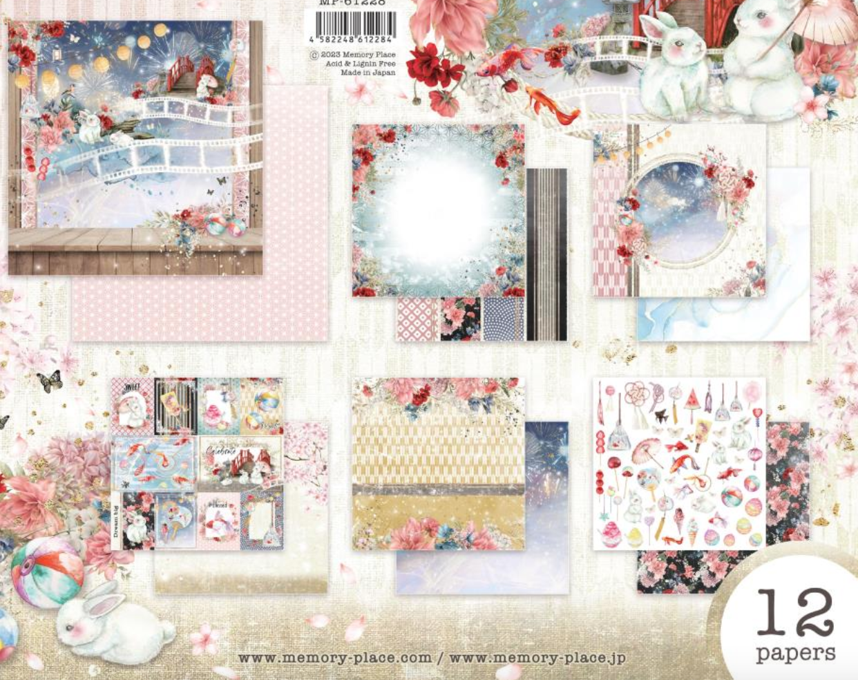 12x12 - Moon Bunny - Celebration - Asuka Studio - Double Sided Paper