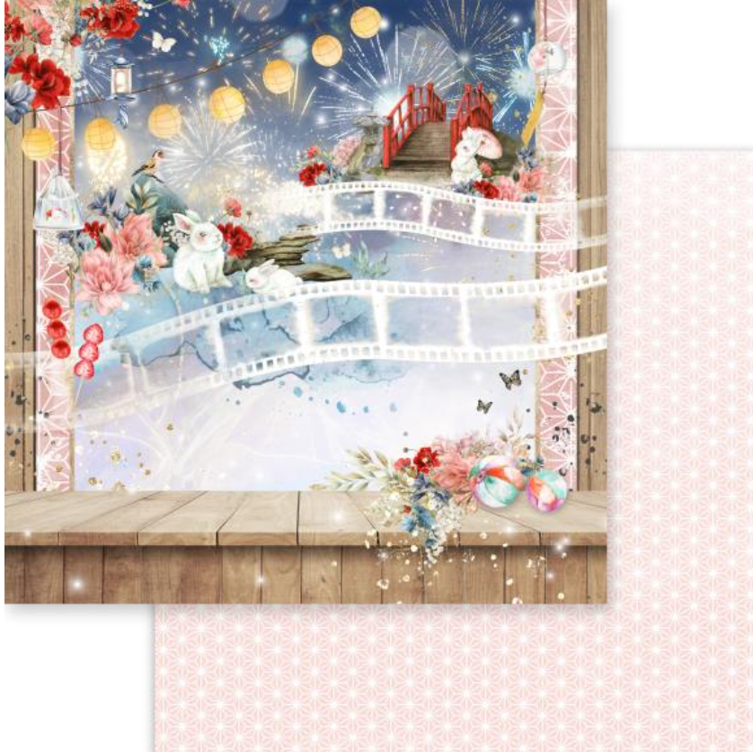 12x12 - Moon Bunny - Celebration - Asuka Studio - Double Sided Paper