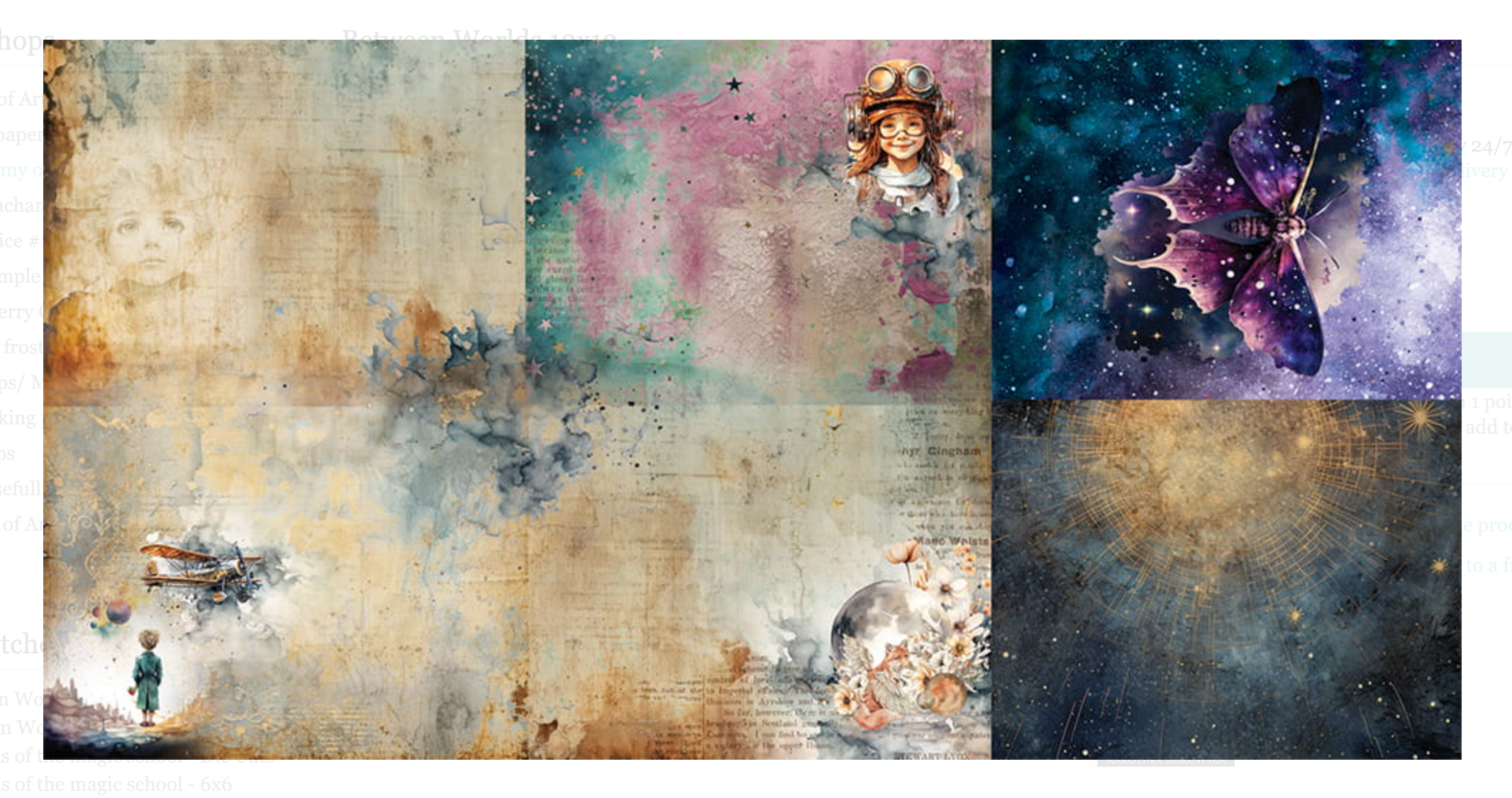 12x12 - Between Worlds - Double Sided Paper - Alchemy Of Art