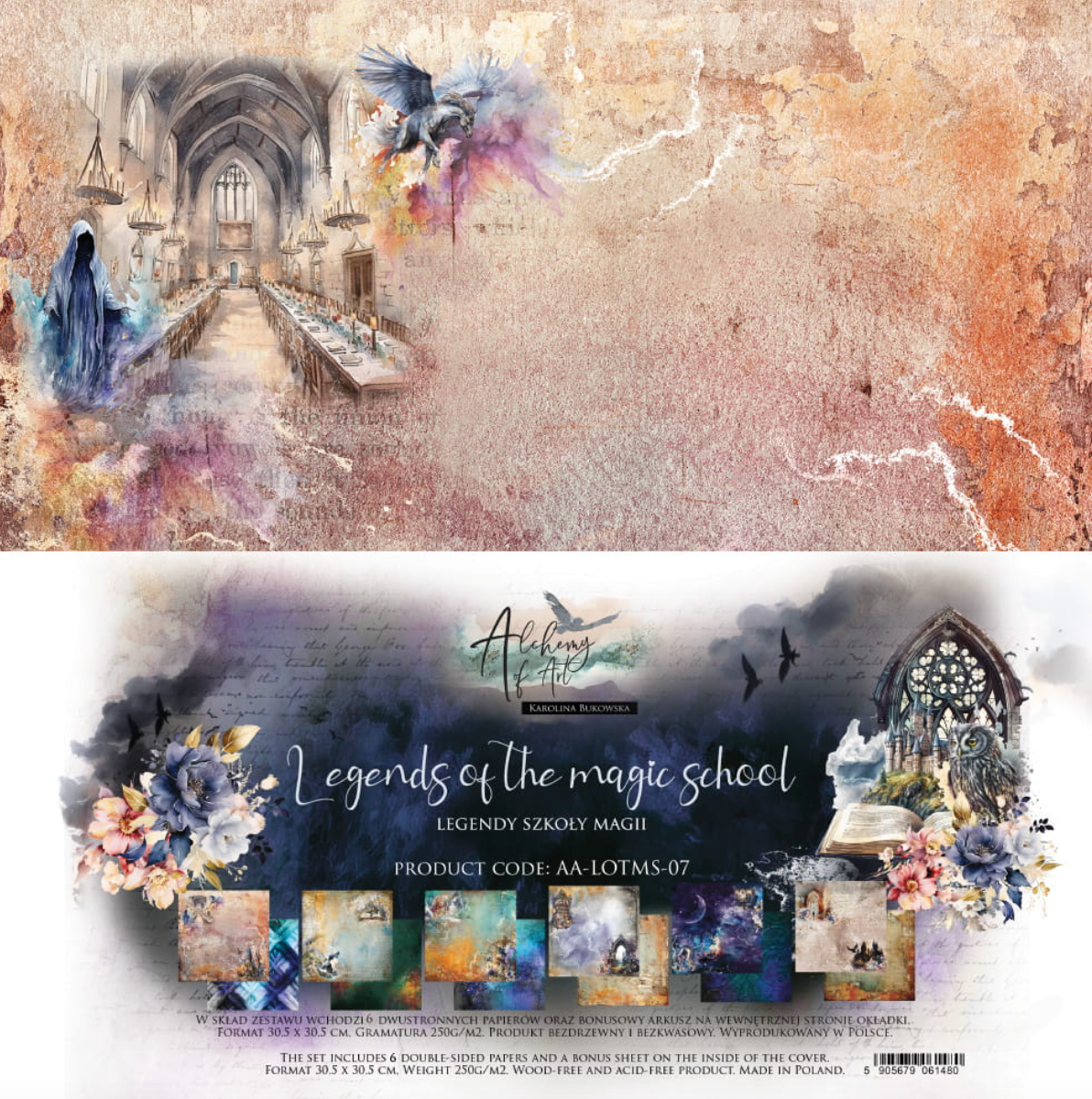 12x12 - Legends Of The Magic School - Double Sided Paper - Alchemy Of Art