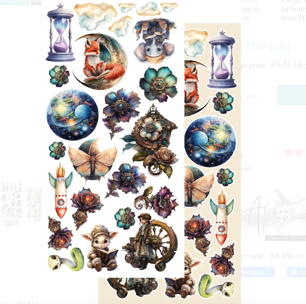 6x12 - Between Worlds - Fussy Cutting Set - Alchemy Of Art