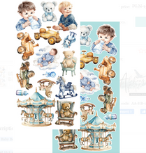 6x12 - Hello Baby - Fussy Cutting Set - Baby Boy - 8 Double Sided Papers - Alchemy Of Art
