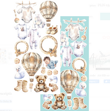 6x12 - Hello Baby - Fussy Cutting Set - Baby Boy - 8 Double Sided Papers - Alchemy Of Art