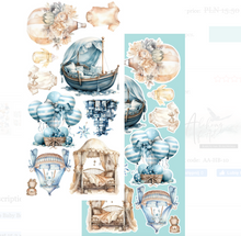 6x12 - Hello Baby - Fussy Cutting Set - Baby Boy - 8 Double Sided Papers - Alchemy Of Art