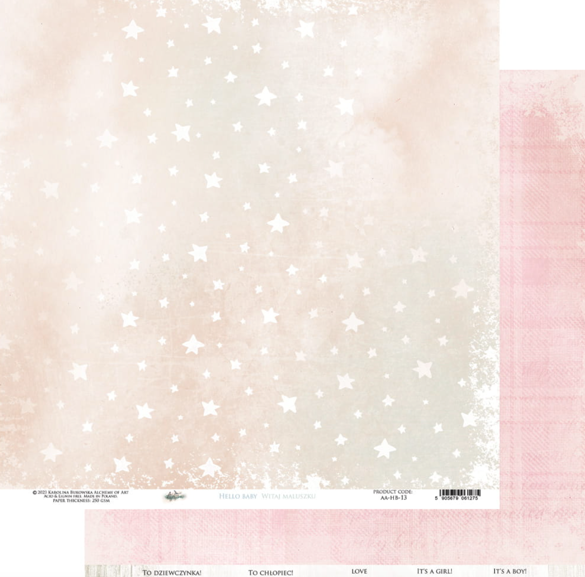 12x12 - Hello Baby - Double Sided Paper - Alchemy Of Art