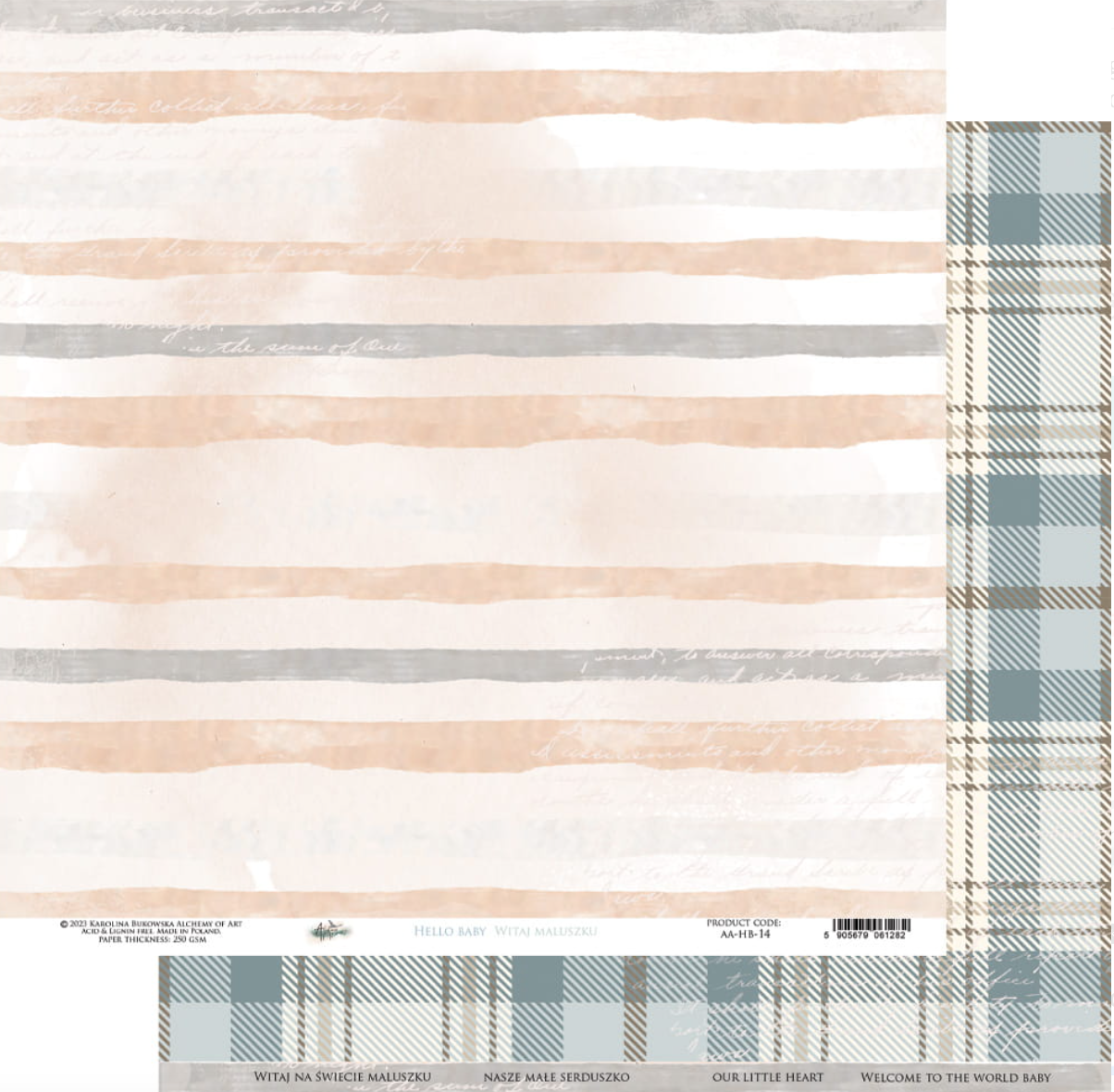 12x12 - Hello Baby - Double Sided Paper - Alchemy Of Art