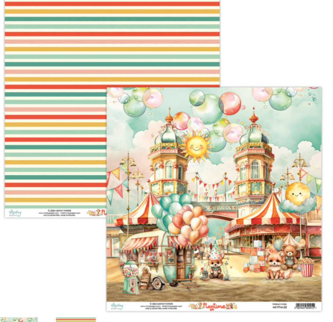 Mintay Papers - Playtime - 6x6 - Double Sided - Scrapbook Papers