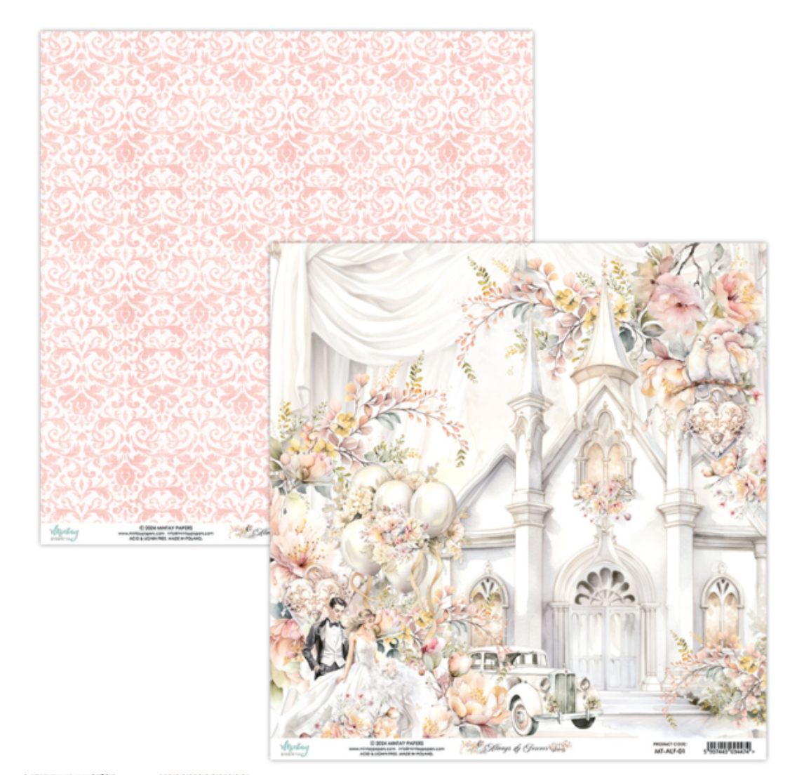 Mintay Papers - Always and Forever - 6x6 - Double Sided - Scrapbook Papers
